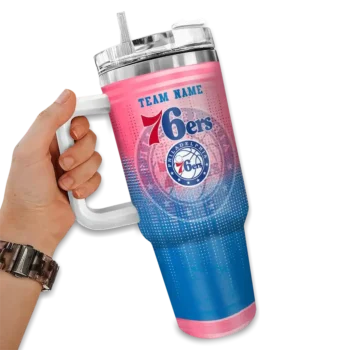 personalized philadelphia 76ers gradient dots blue curved tumbler fashion forward 1.webp