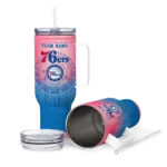 personalized philadelphia 76ers gradient dots blue curved tumbler best selling 1.webp