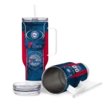 personalized philadelphia 76ers hexagon armor blue curved tumbler best selling 1.webp