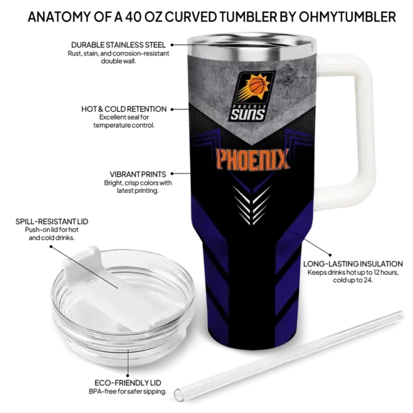 personalized phoenix suns arrow armor purple black curved tumbler new arrival 1.webp