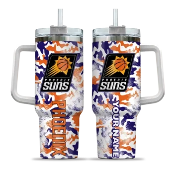 personalized phoenix suns camo mashup purple white curved tumbler best selling 1.webp