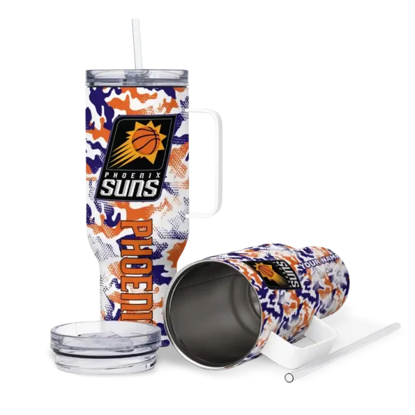 personalized phoenix suns camo mashup purple white curved tumbler high quality 1.webp