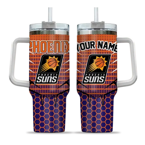personalized phoenix suns hex texture purple curved tumbler best selling 1.webp