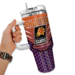 personalized phoenix suns hex texture purple curved tumbler best selling 1.webp