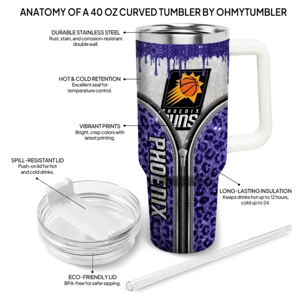personalized phoenix suns leopard zipper purple curved tumbler new arrival 1.webp