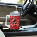personalized portland trail blazers bold diamonds red curved tumbler best selling 1.webp