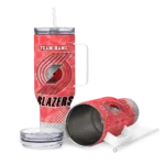 personalized portland trail blazers geometric prism red curved tumbler best selling 1.webp