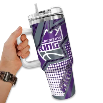 personalized sacramento kings arrow burst purple curved tumbler fashion forward 1.webp