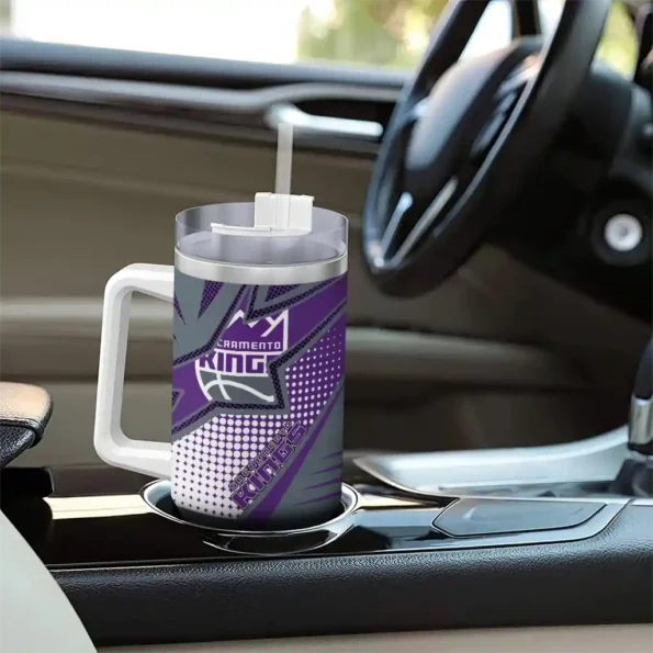 personalized sacramento kings arrow burst purple curved tumbler trendy 1.webp
