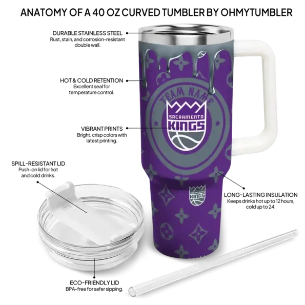 personalized sacramento kings bullseye drips purple curved tumbler new arrival 1.webp