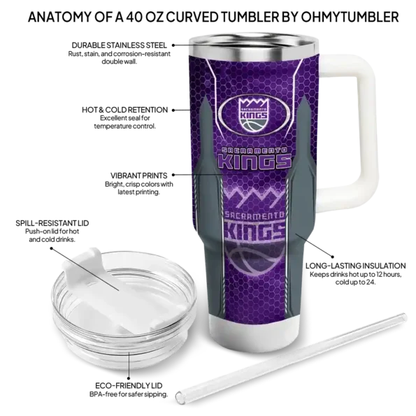 personalized sacramento kings hexagon armor purple curved tumbler new arrival 1.webp