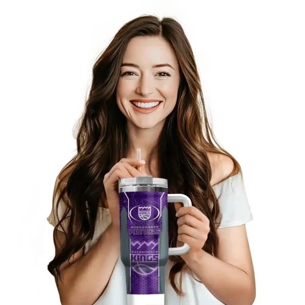 personalized sacramento kings hexagon armor purple curved tumbler premium grade 1.webp