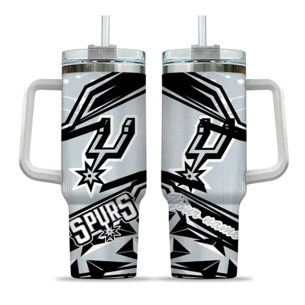 personalized san antonio spurs abstract paths silver curved tumbler best selling 1.webp