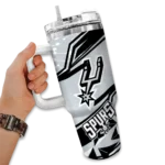 personalized san antonio spurs abstract paths silver curved tumbler best selling 1.webp