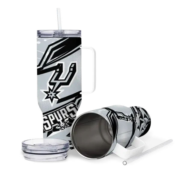 personalized san antonio spurs abstract paths silver curved tumbler high quality 1.webp
