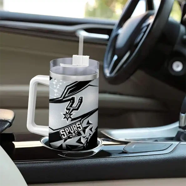 personalized san antonio spurs abstract paths silver curved tumbler trendy 1.webp
