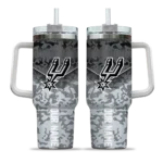 personalized san antonio spurs chevron stripe silver curved tumbler best selling 1.webp