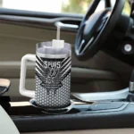 personalized san antonio spurs hex texture silver curved tumbler best selling 1.webp