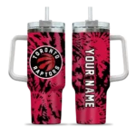 personalized toronto raptors burst swirl red curved tumbler best selling 1.webp