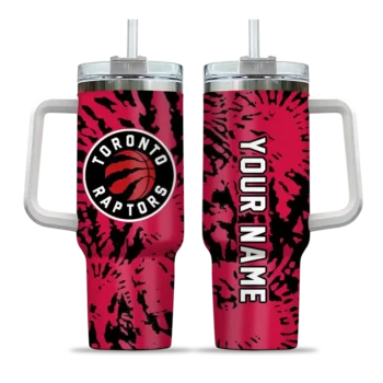 personalized toronto raptors burst swirl red curved tumbler best selling 1.webp