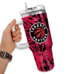 personalized toronto raptors burst swirl red curved tumbler best selling 1.webp