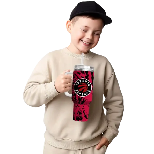 personalized toronto raptors burst swirl red curved tumbler latest model 1.webp