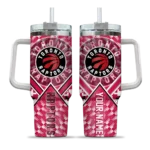 personalized toronto raptors chevron angle red curved tumbler best selling 1.webp