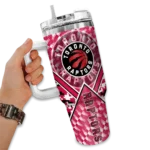 personalized toronto raptors chevron angle red curved tumbler best selling 1.webp