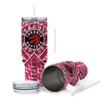 personalized toronto raptors chevron angle red curved tumbler best selling 1.webp