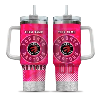 personalized toronto raptors geometric prism red curved tumbler best selling 1.webp