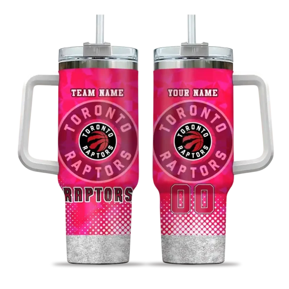 personalized toronto raptors geometric prism red curved tumbler best selling 1.webp