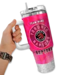 personalized toronto raptors geometric prism red curved tumbler best selling 1.webp