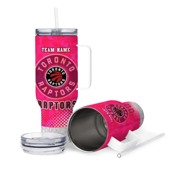 personalized toronto raptors geometric prism red curved tumbler high quality 1.webp