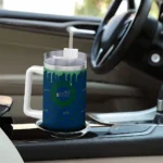 personalized utah jazz bullseye drips navy curved tumbler best selling 1.webp