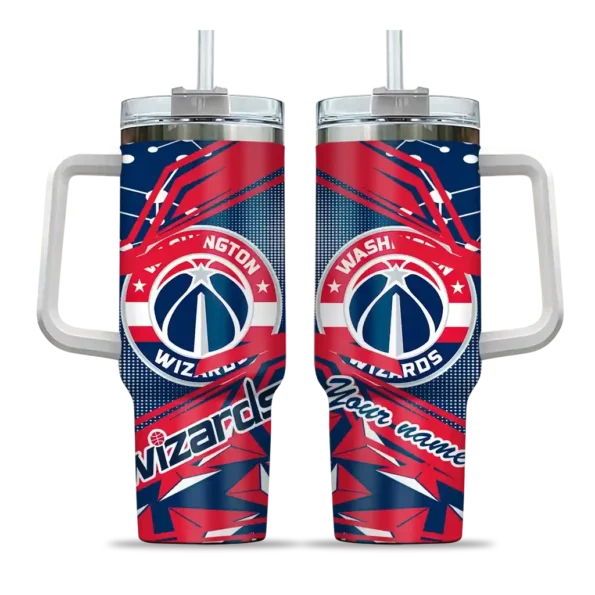 personalized washington wizards abstract paths blue curved tumbler best selling 1.webp