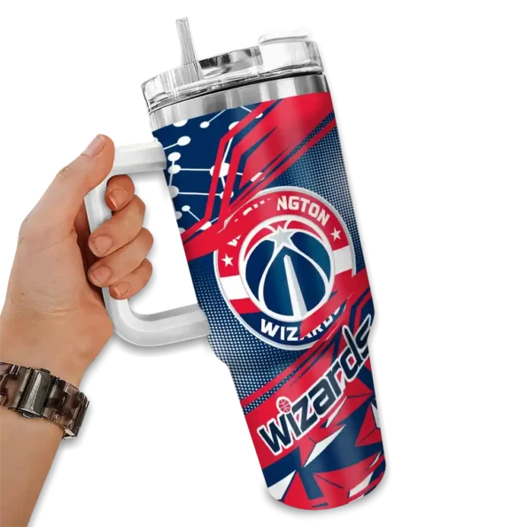 personalized washington wizards abstract paths blue curved tumbler fashion forward 1.webp