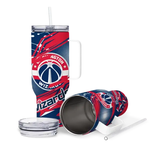 personalized washington wizards abstract paths blue curved tumbler high quality 1.webp