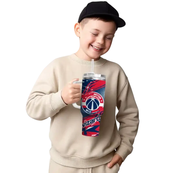 personalized washington wizards abstract paths blue curved tumbler latest model 1.webp