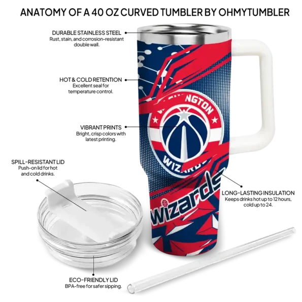personalized washington wizards abstract paths blue curved tumbler new arrival 1.webp