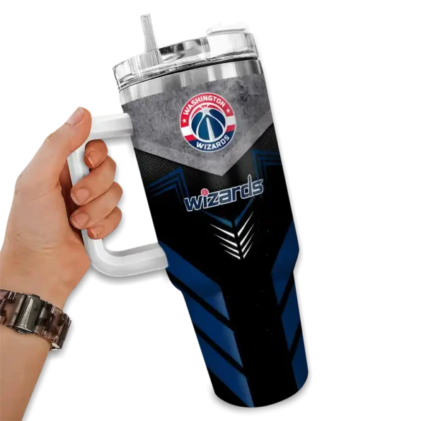 personalized washington wizards arrow armor blue black curved tumbler fashion forward 1.webp