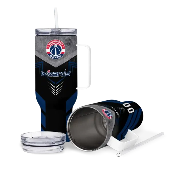 personalized washington wizards arrow armor blue black curved tumbler high quality 1.webp