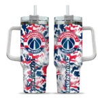 personalized washington wizards camo mashup blue white curved tumbler best selling 1.webp