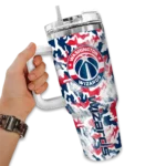 personalized washington wizards camo mashup blue white curved tumbler best selling 1.webp