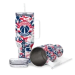 personalized washington wizards camo mashup blue white curved tumbler best selling 1.webp