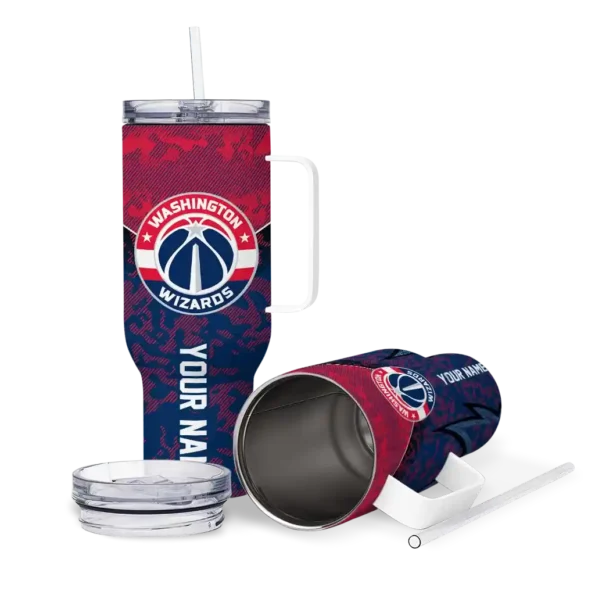 personalized washington wizards chevron stripe blue curved tumbler high quality 1.webp