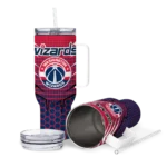 personalized washington wizards hex texture blue curved tumbler best selling 1.webp