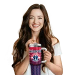 personalized washington wizards hex texture blue curved tumbler best selling 1.webp