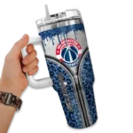 personalized washington wizards leopard zipper blue curved tumbler best selling 1.webp