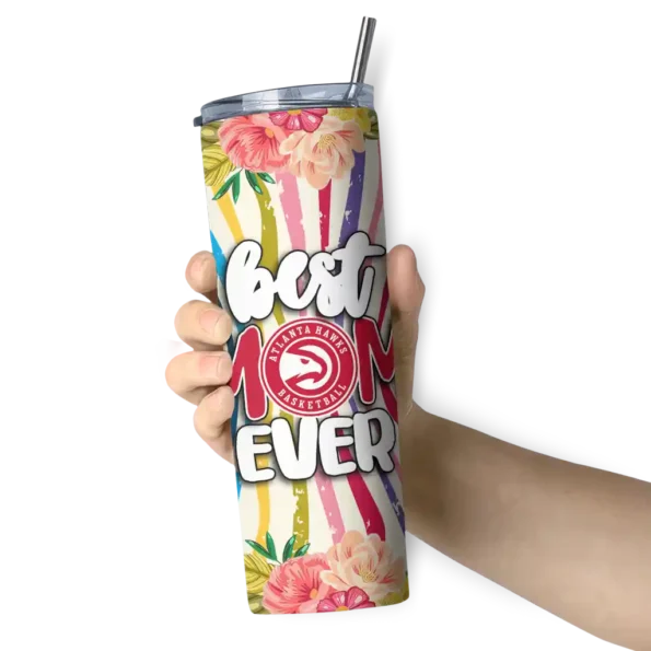 atlanta hawks flower cluster skinny tumbler premium grade.webp