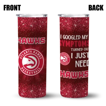 atlanta hawks radiant glitter red skinny tumbler fashion forward.webp